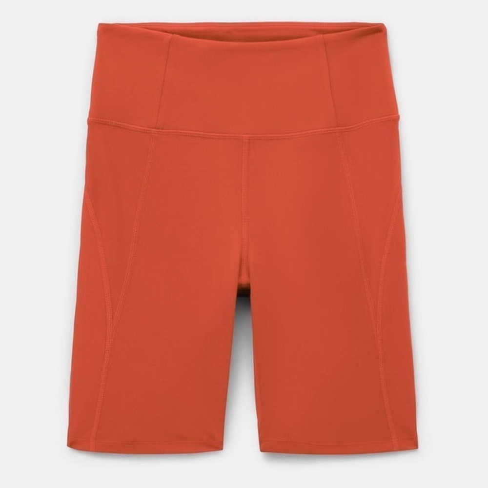 Girlfriend Collective High Rise 8” Bike Short Azalea Orange sz S Activewear EUC